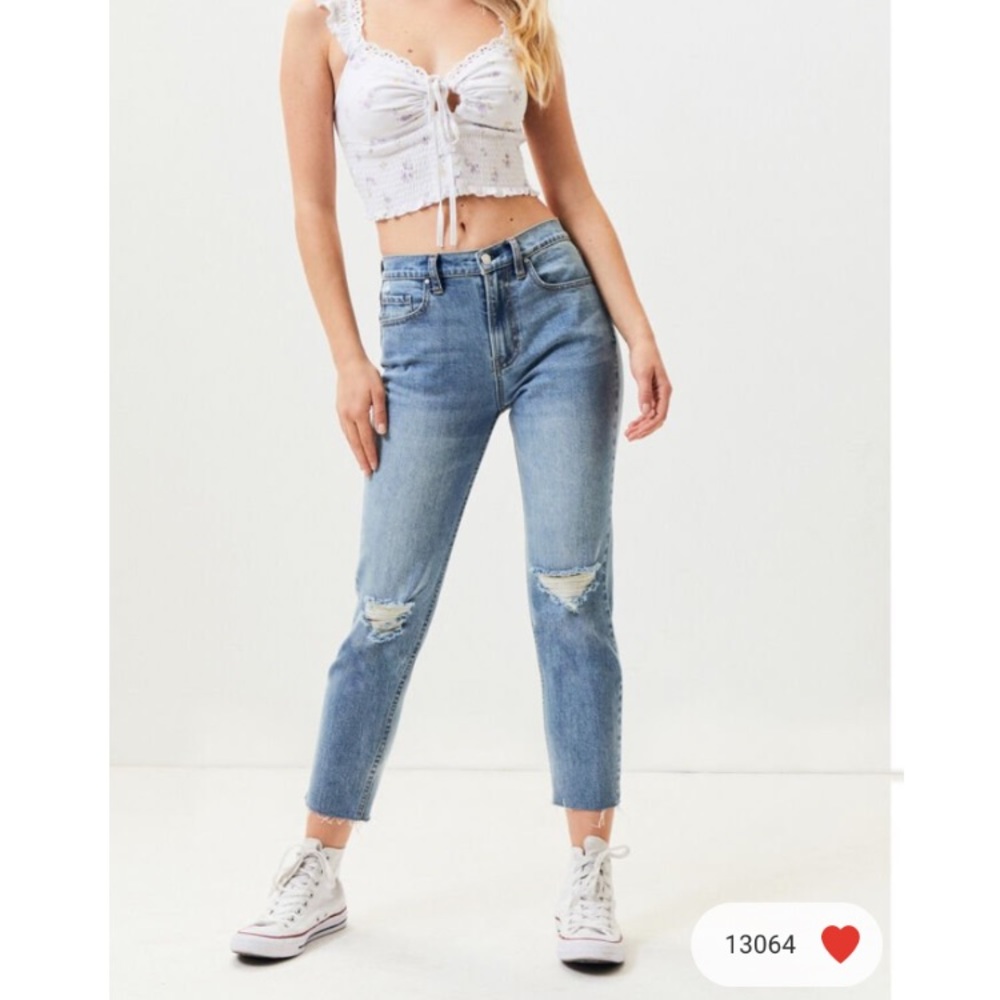 NEW PacSun Jukebox Blue Vintage Icon Mom Jeans